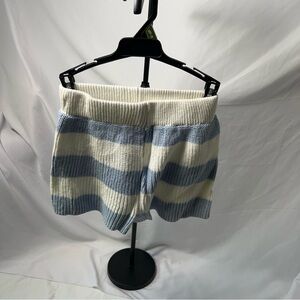 Sincerely Jules High Waist Blue and White Striped Shorts